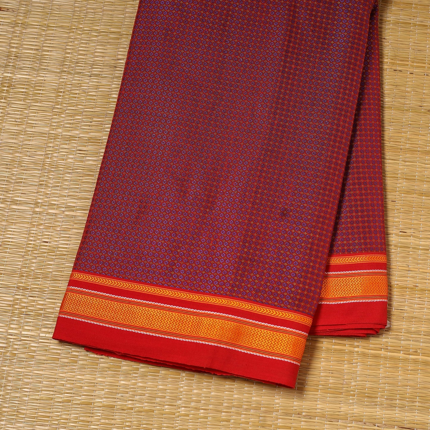 Karnataka weave cotton khun fabric 26 - handcrafted