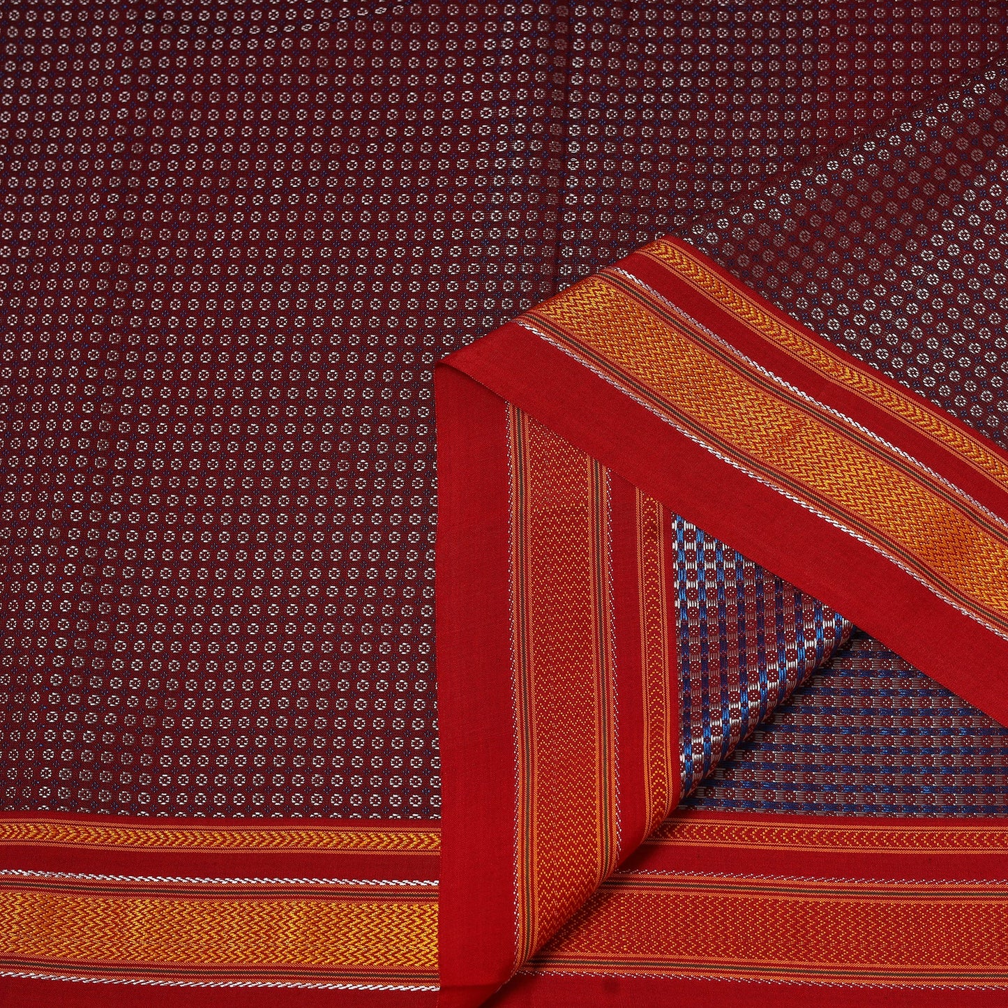 Karnataka weave cotton khun fabric 27 - handcrafted