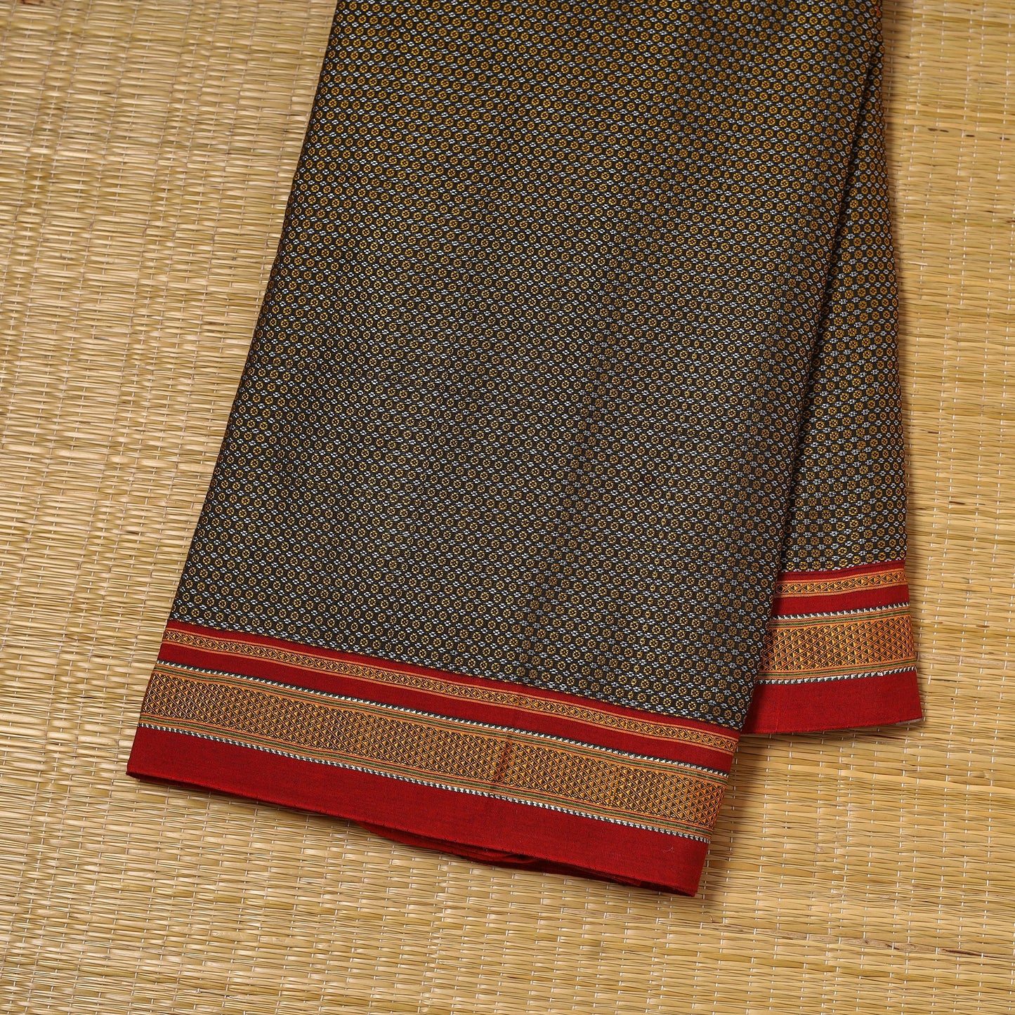 Karnataka weave cotton khun fabric 28 - handcrafted