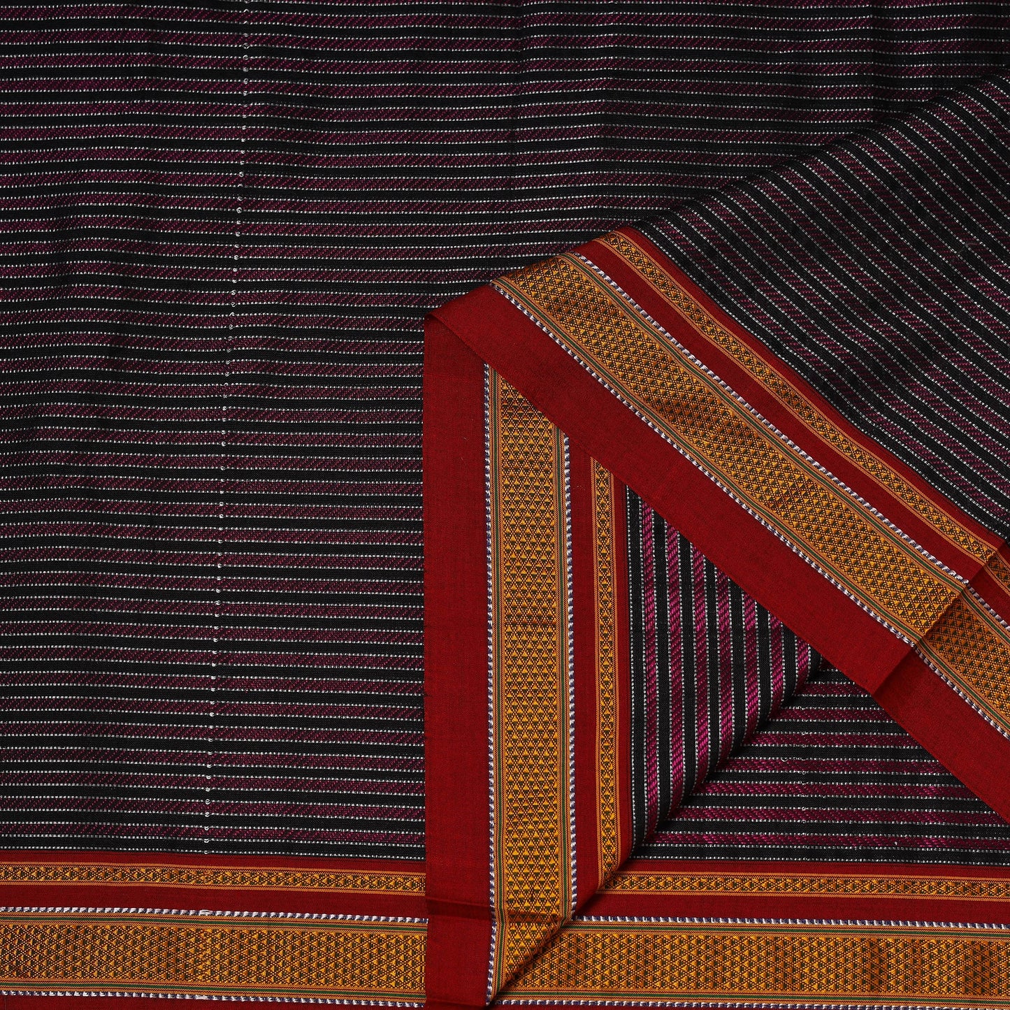 Karnataka weave cotton khun fabric 29 - handcrafted