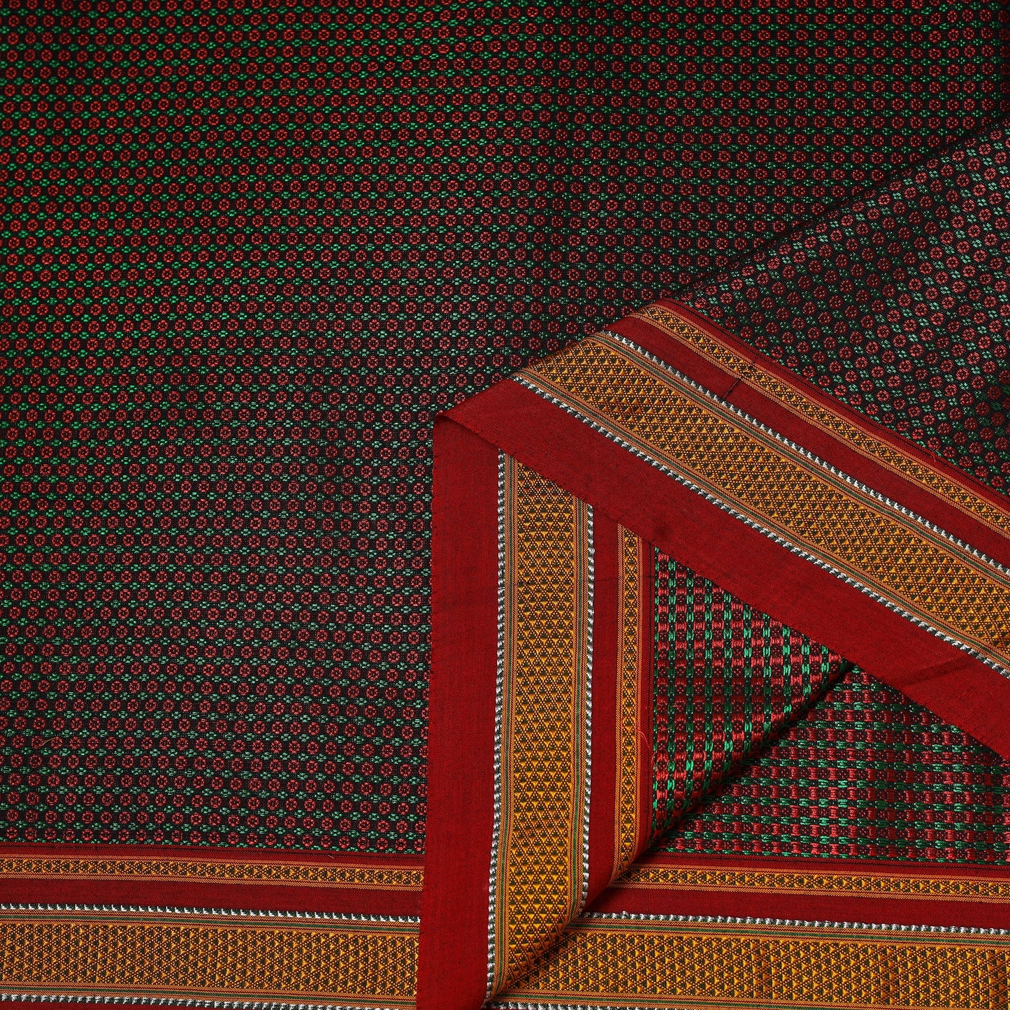 Karnataka weave cotton khun fabric 31 - handcrafted