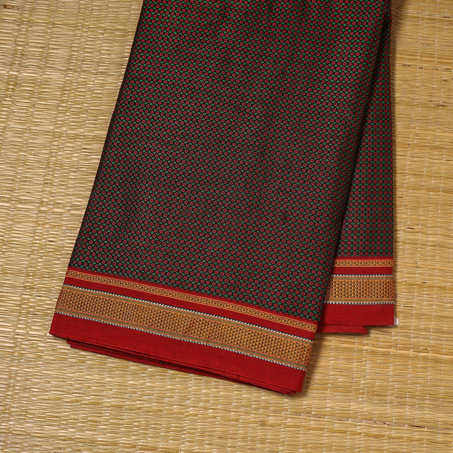 Karnataka weave cotton khun fabric 31 - handcrafted