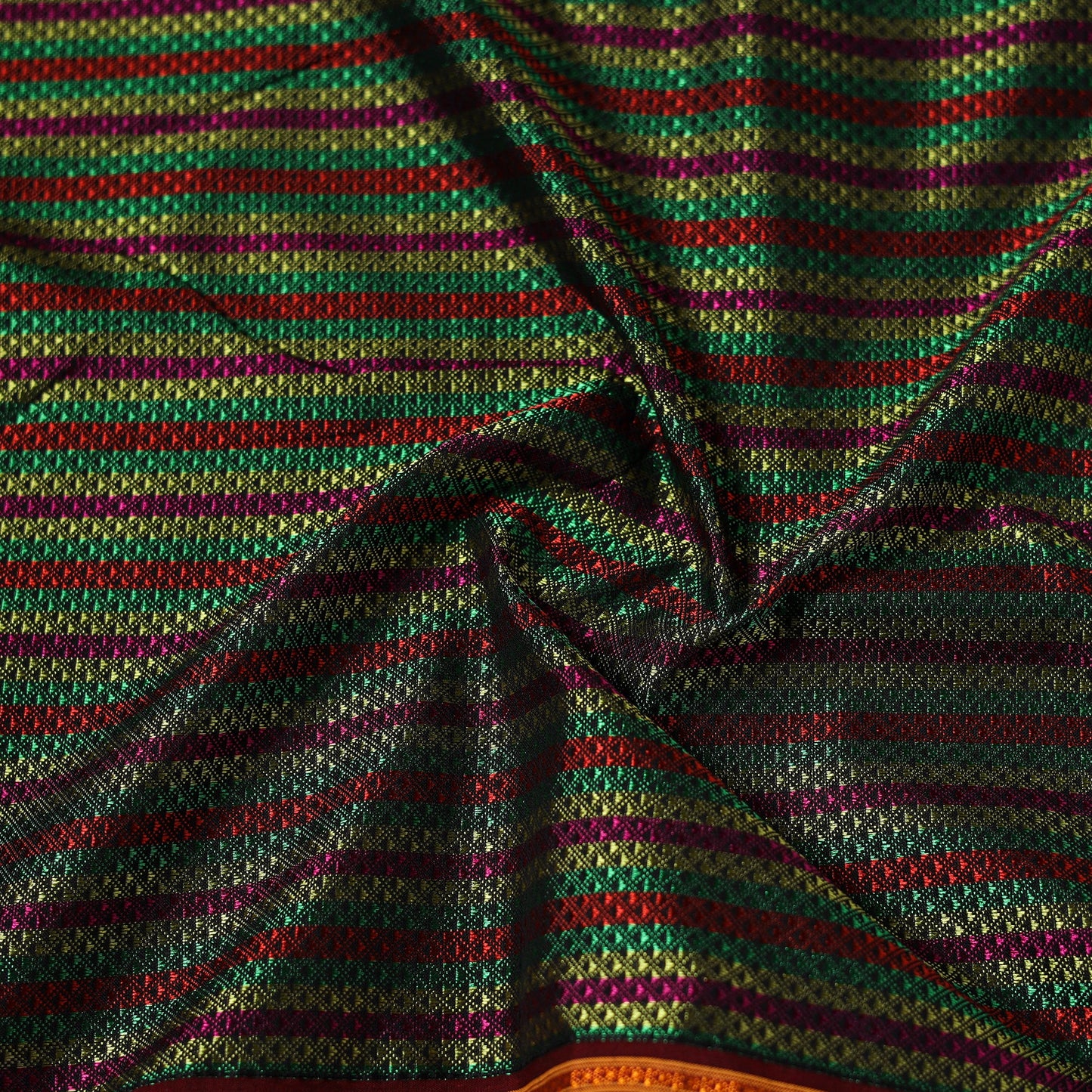 Karnataka weave cotton khun fabric 33 - handcrafted