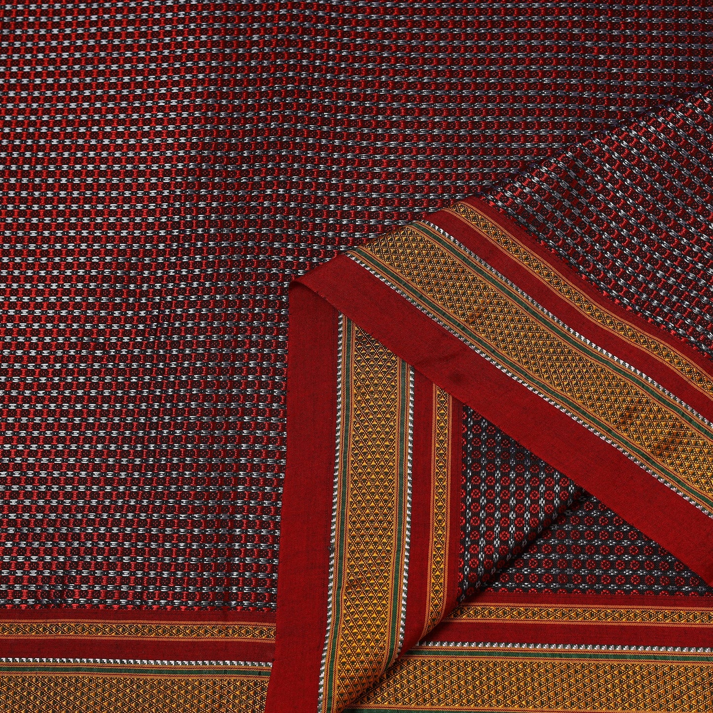 Karnataka weave cotton khun fabric 34 - handcrafted