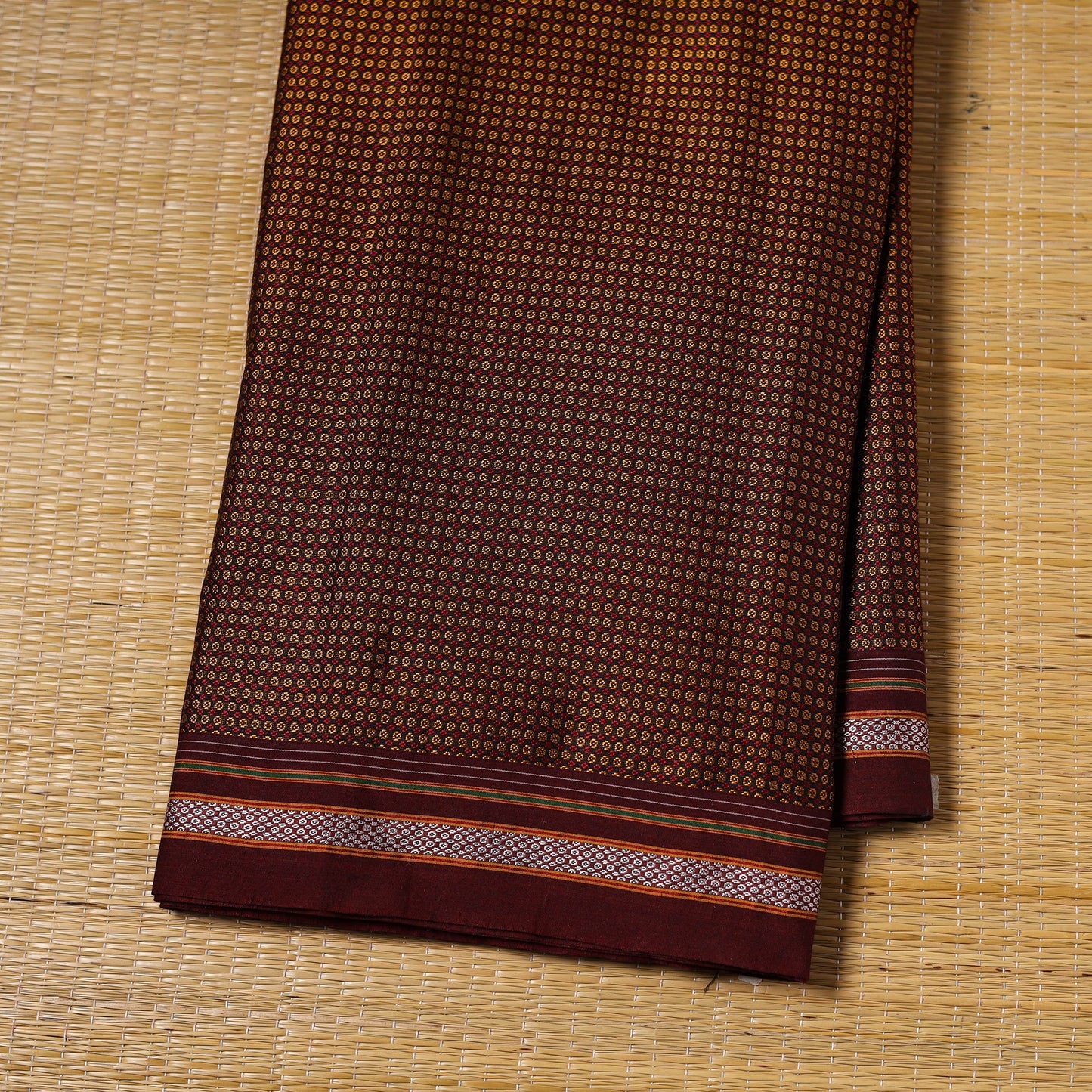 Karnataka weave cotton khun fabric 37 - handcrafted