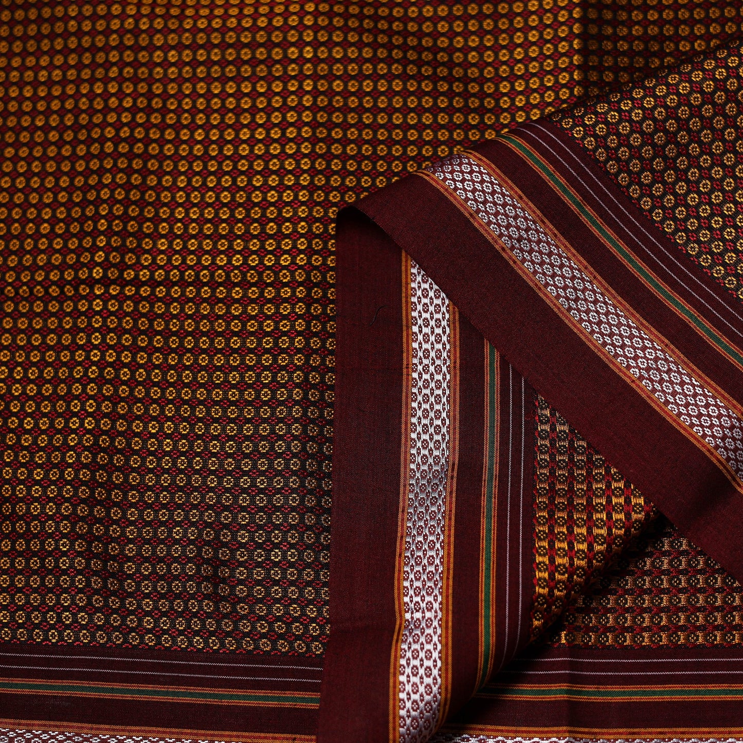 Karnataka weave cotton khun fabric 37 - handcrafted