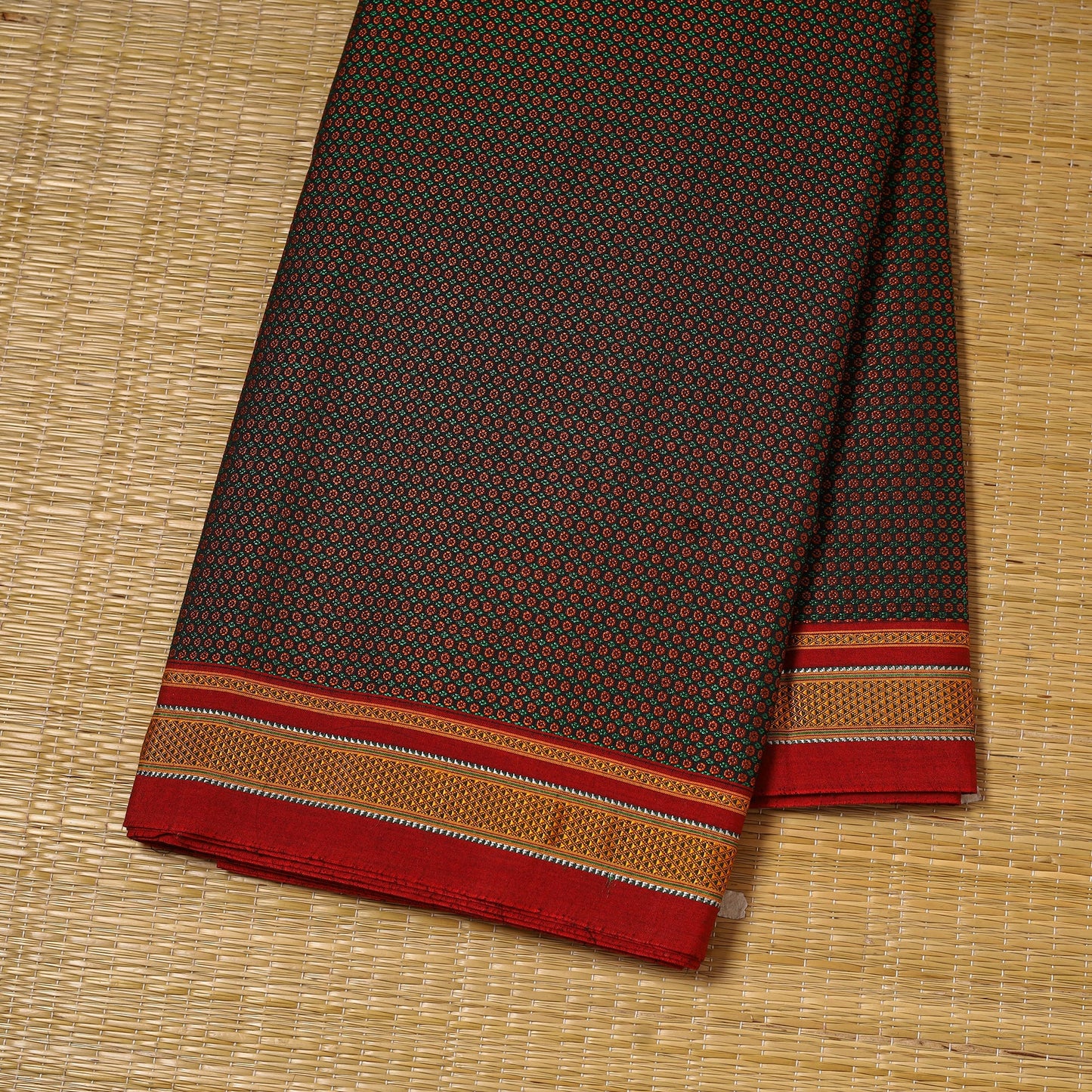 Karnataka weave cotton khun fabric 37 - handcrafted