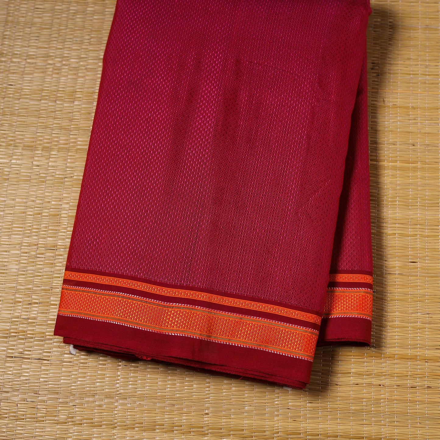 Karnataka weave cotton khun fabric 38 - handcrafted