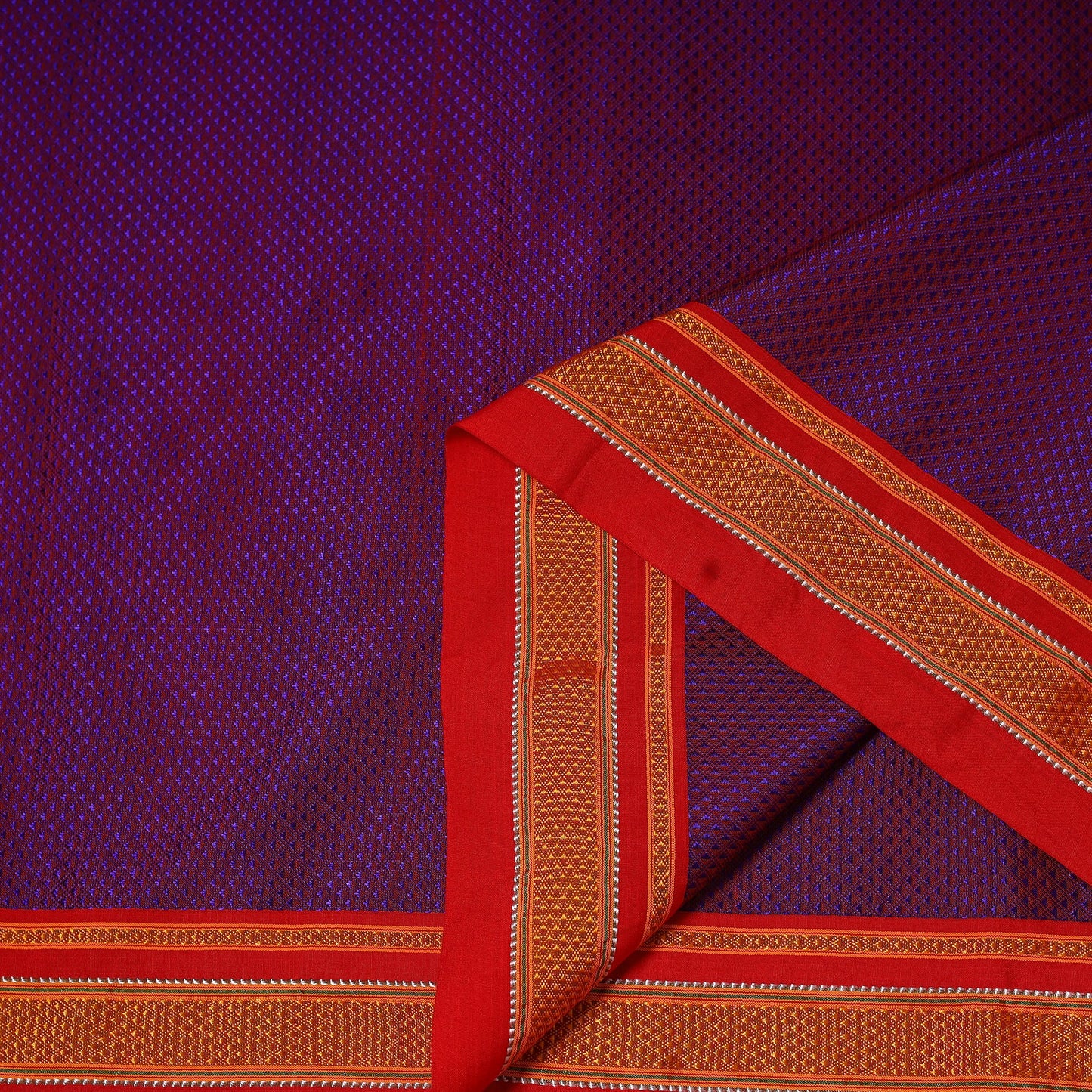 Karnataka weave cotton khun fabric 38 - handcrafted