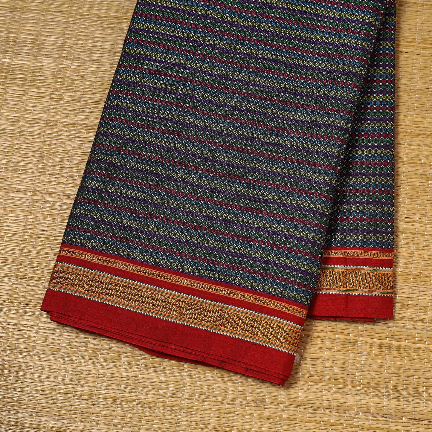 Karnataka weave cotton khun fabric 39 - handcrafted