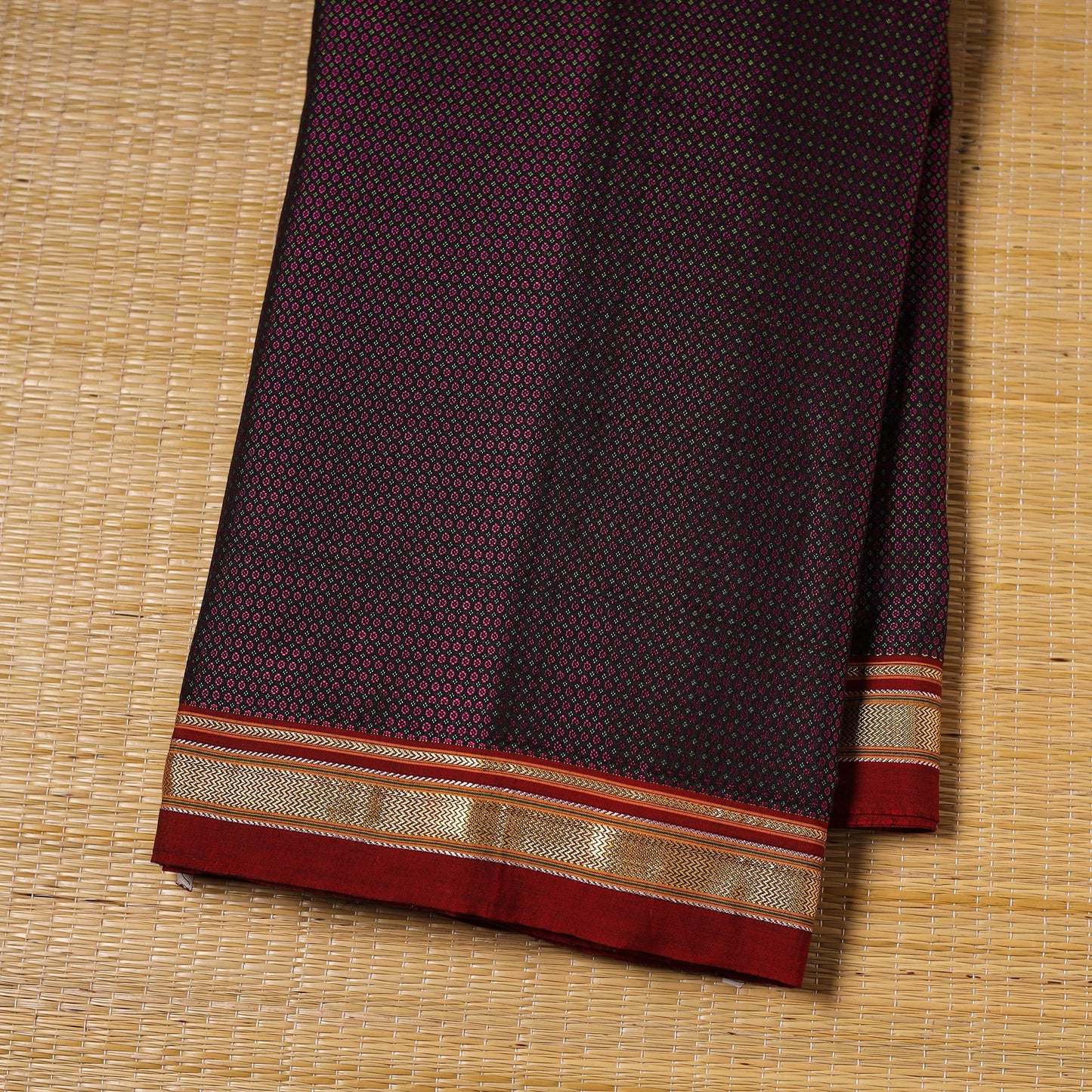 Karnataka weave cotton khun fabric 39 - handcrafted
