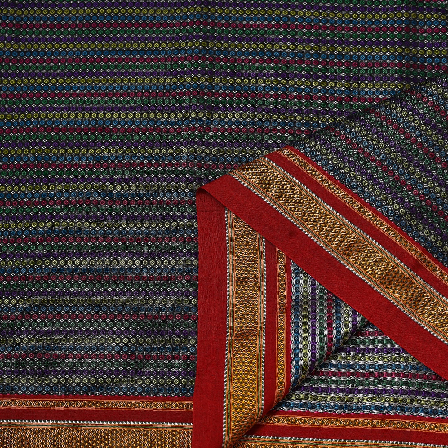 Karnataka weave cotton khun fabric 39 - handcrafted