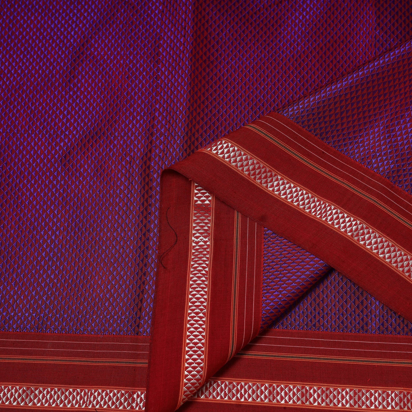 Karnataka weave cotton khun fabric 40 - handcrafted