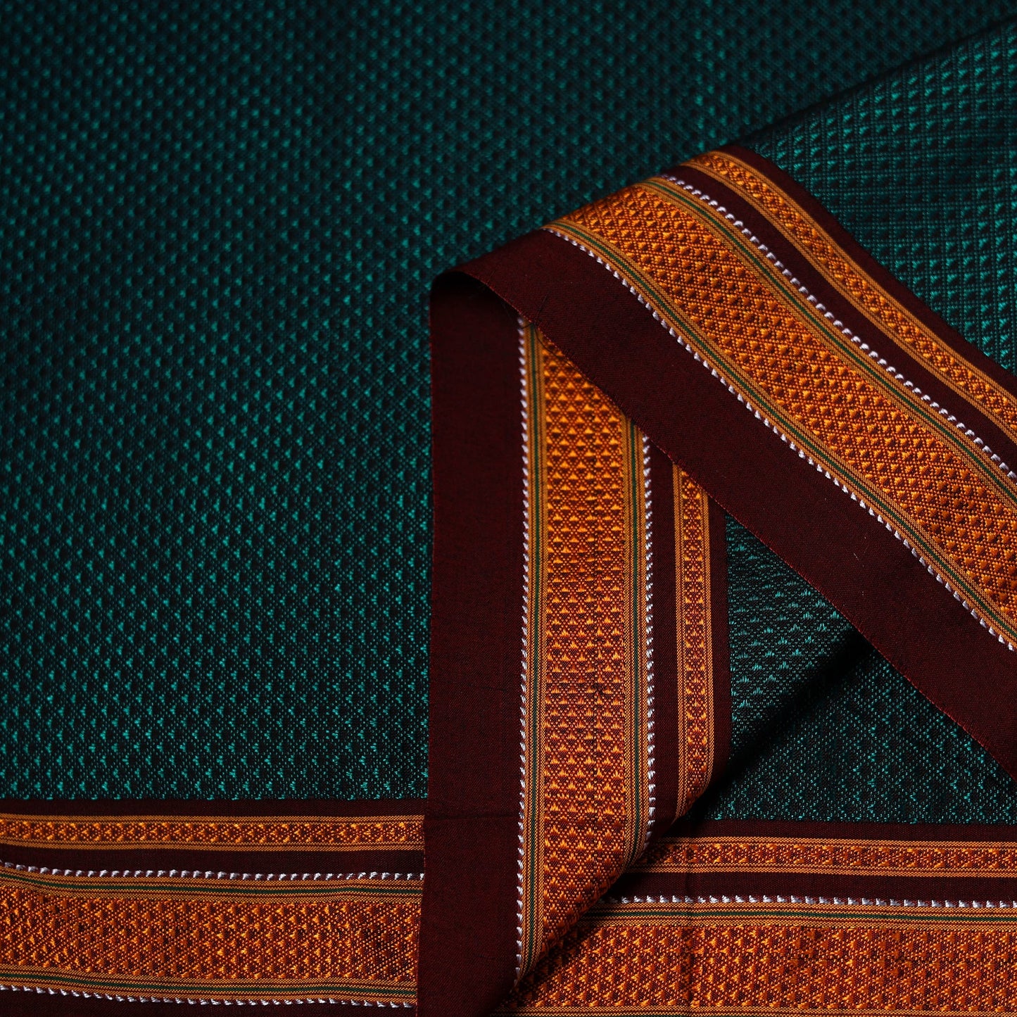 Karnataka weave cotton khun fabric 41 - handcrafted