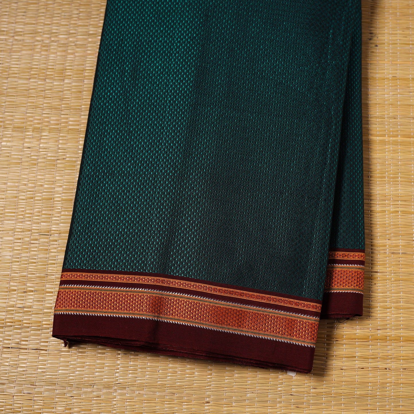 Karnataka weave cotton khun fabric 41 - handcrafted