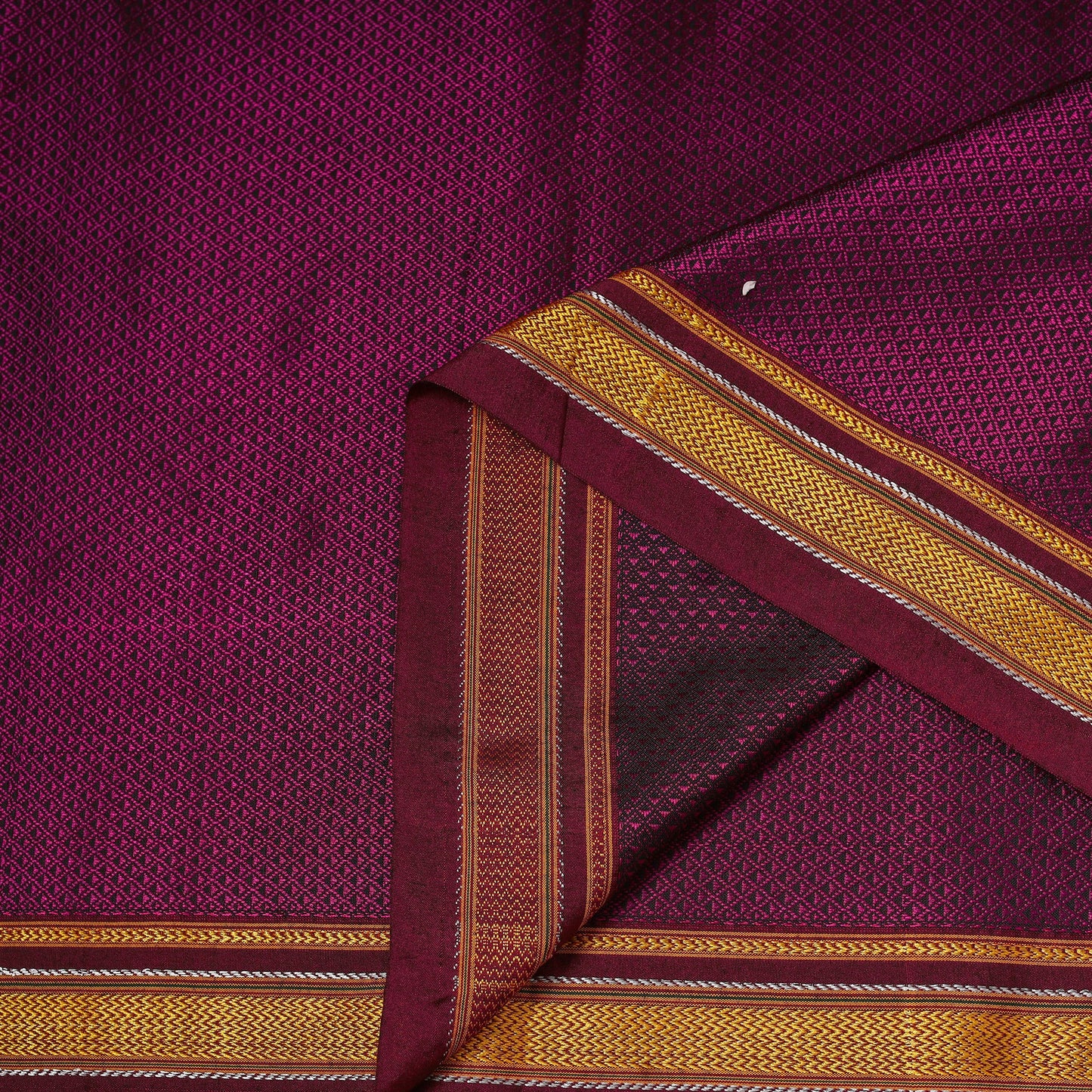 Karnataka weave cotton khun fabric 43 - handcrafted