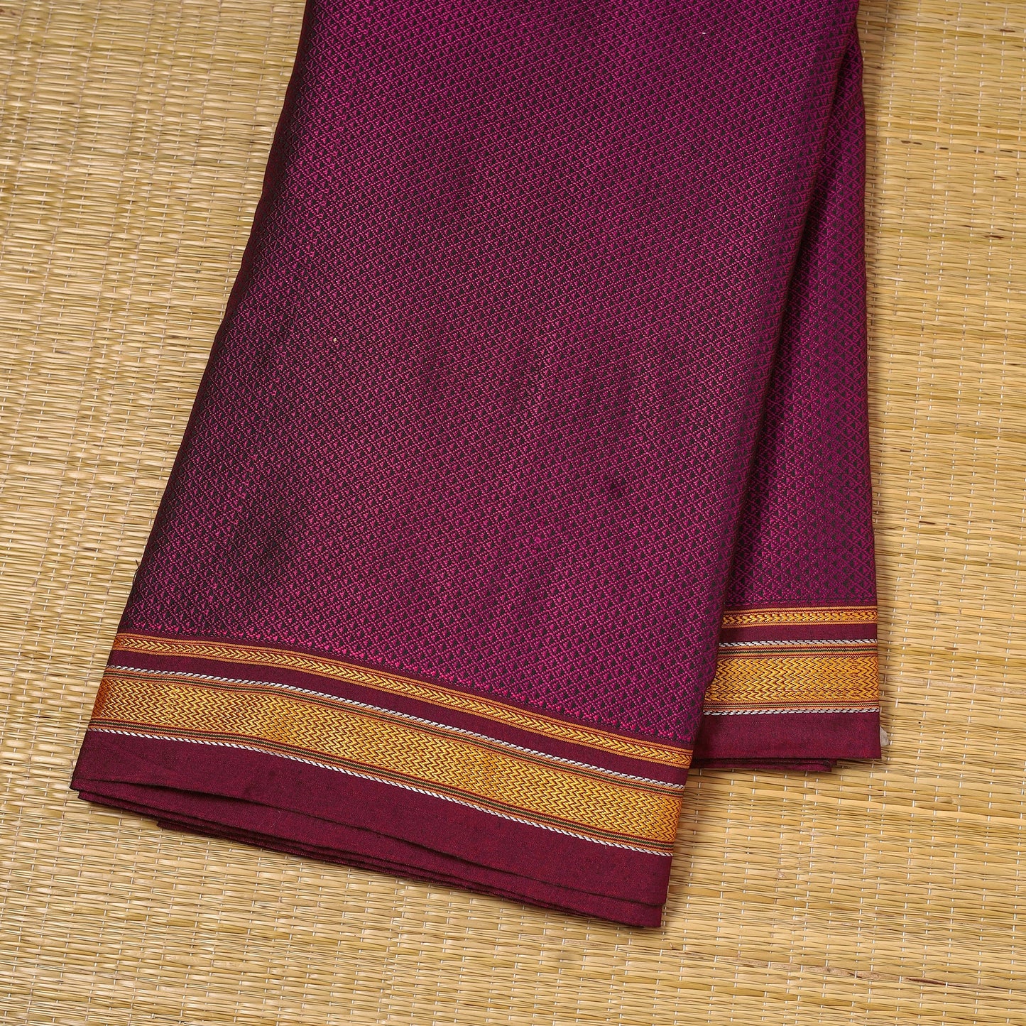 Karnataka weave cotton khun fabric 43 - handcrafted