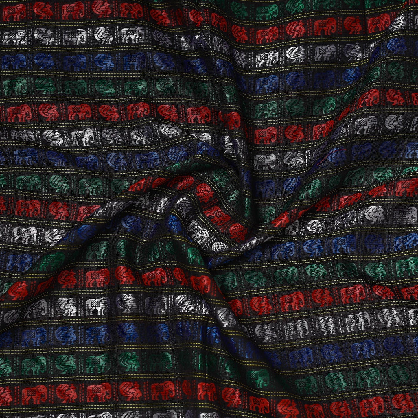 Karnataka weave silk cotton khun fabric 01 - handcrafted