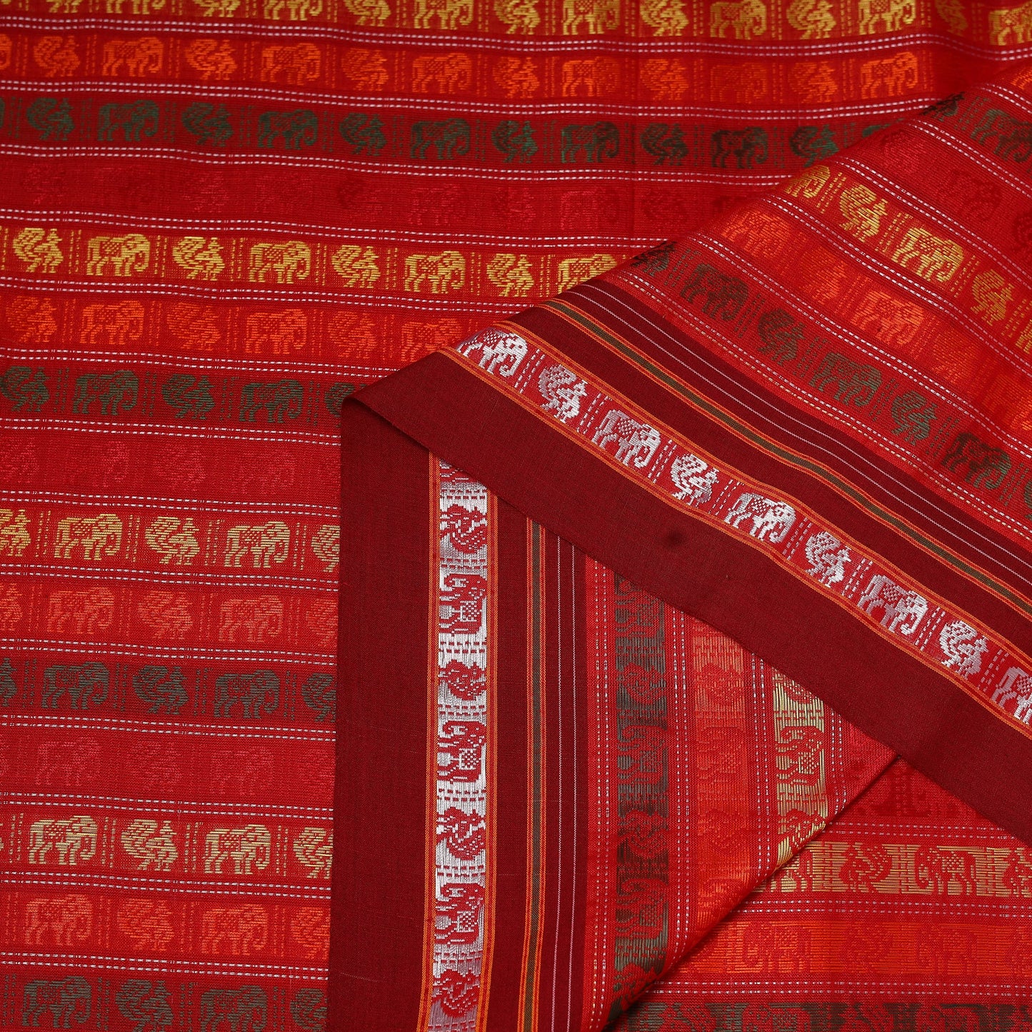 Karnataka weave silk cotton khun fabric 02 - handcrafted