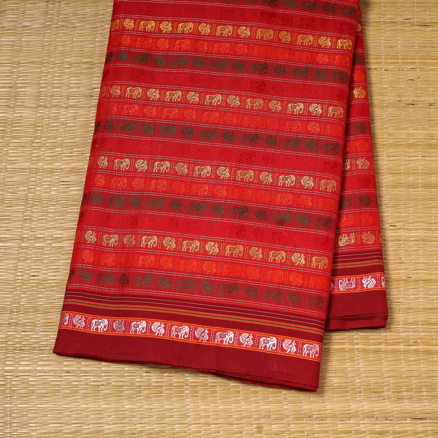 Karnataka weave silk cotton khun fabric 02 - handcrafted