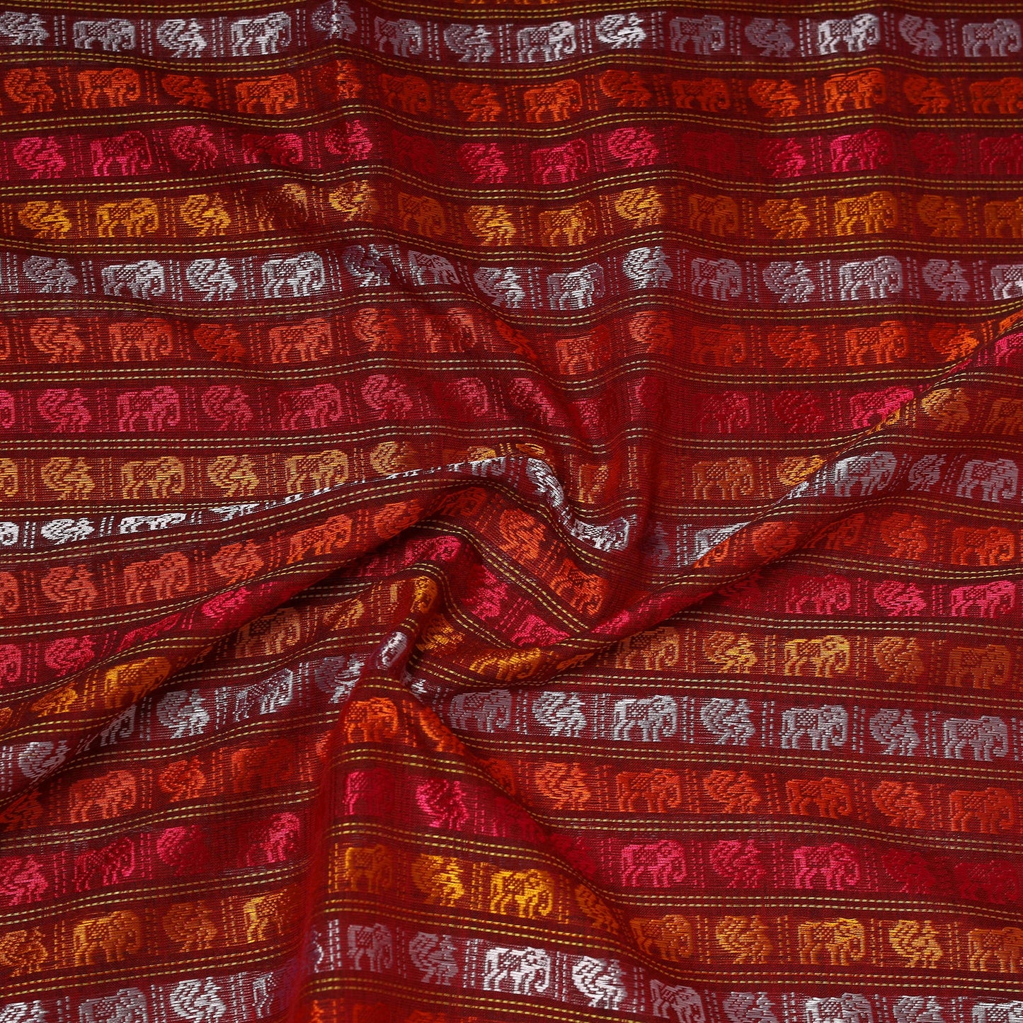 Karnataka weave silk cotton khun fabric 03 - handcrafted