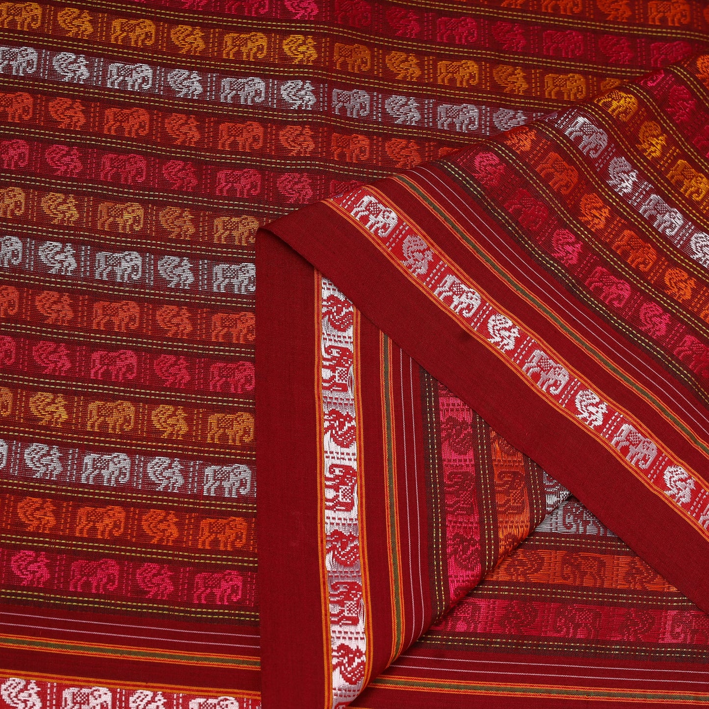 Karnataka weave silk cotton khun fabric 03 - handcrafted