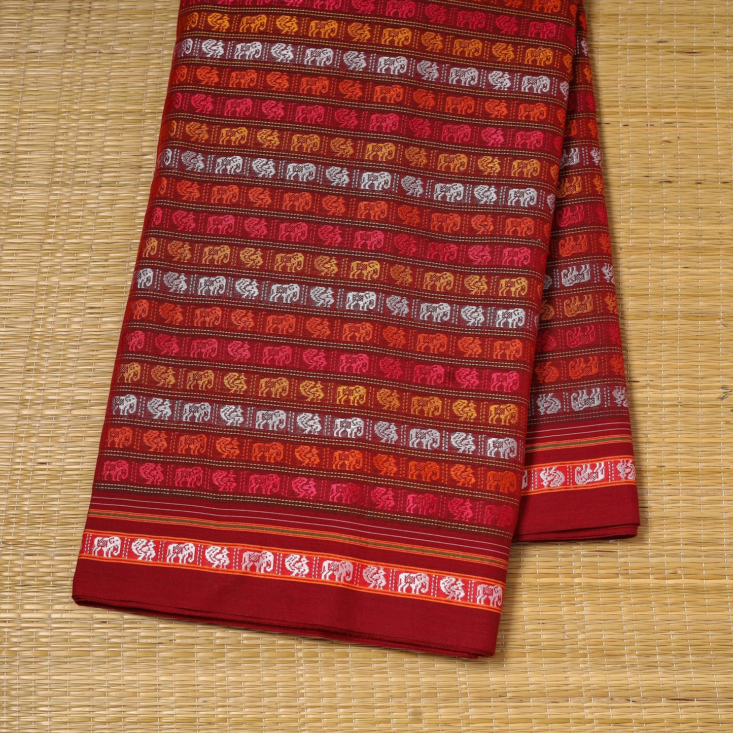 Karnataka weave silk cotton khun fabric 03 - handcrafted