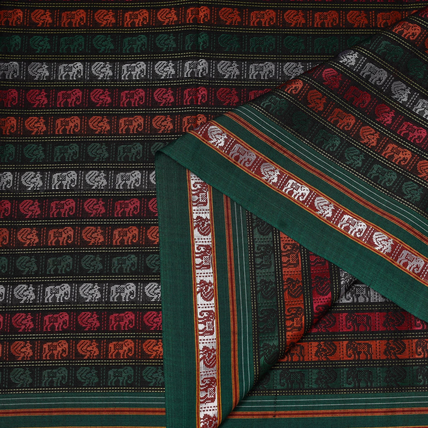 Karnataka weave silk cotton khun fabric 05 - handcrafted