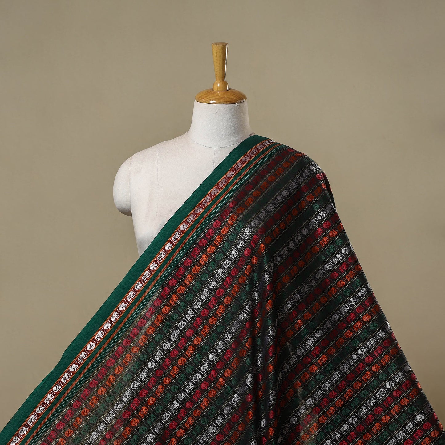 Karnataka weave silk cotton khun fabric 05 - handcrafted