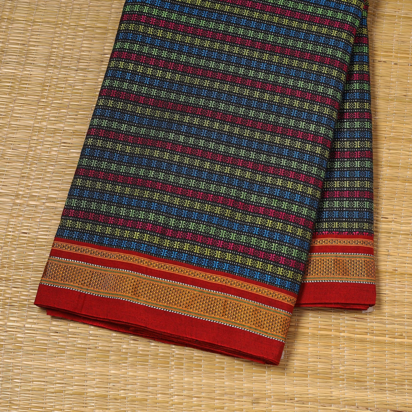 Karnataka weave silk cotton khun fabric 07 - handcrafted