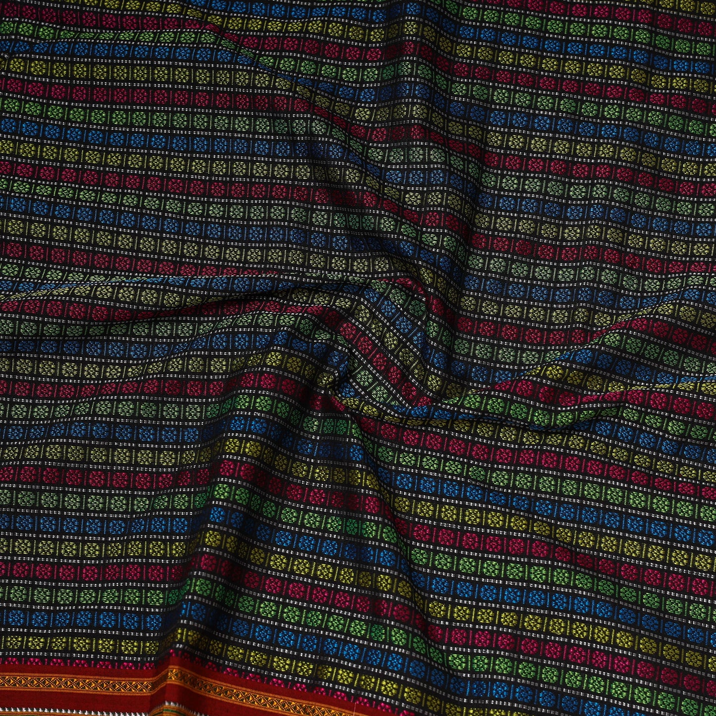 Karnataka weave silk cotton khun fabric 07 - handcrafted