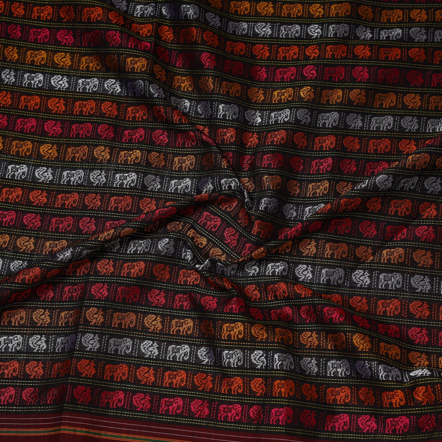 Karnataka weave silk cotton khun fabric 08 - handcrafted