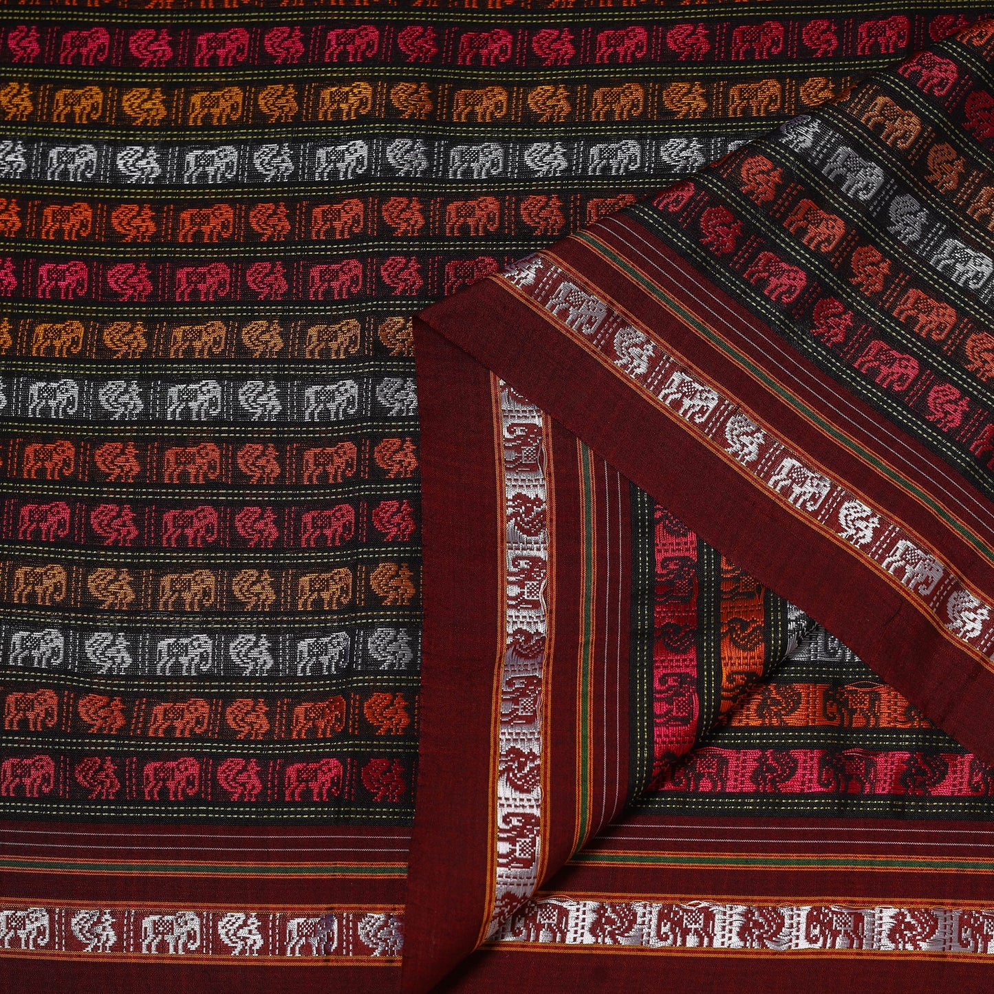 Karnataka weave silk cotton khun fabric 08 - handcrafted