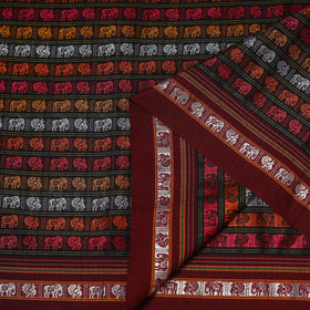 Karnataka weave silk cotton khun fabric 08 - handcrafted