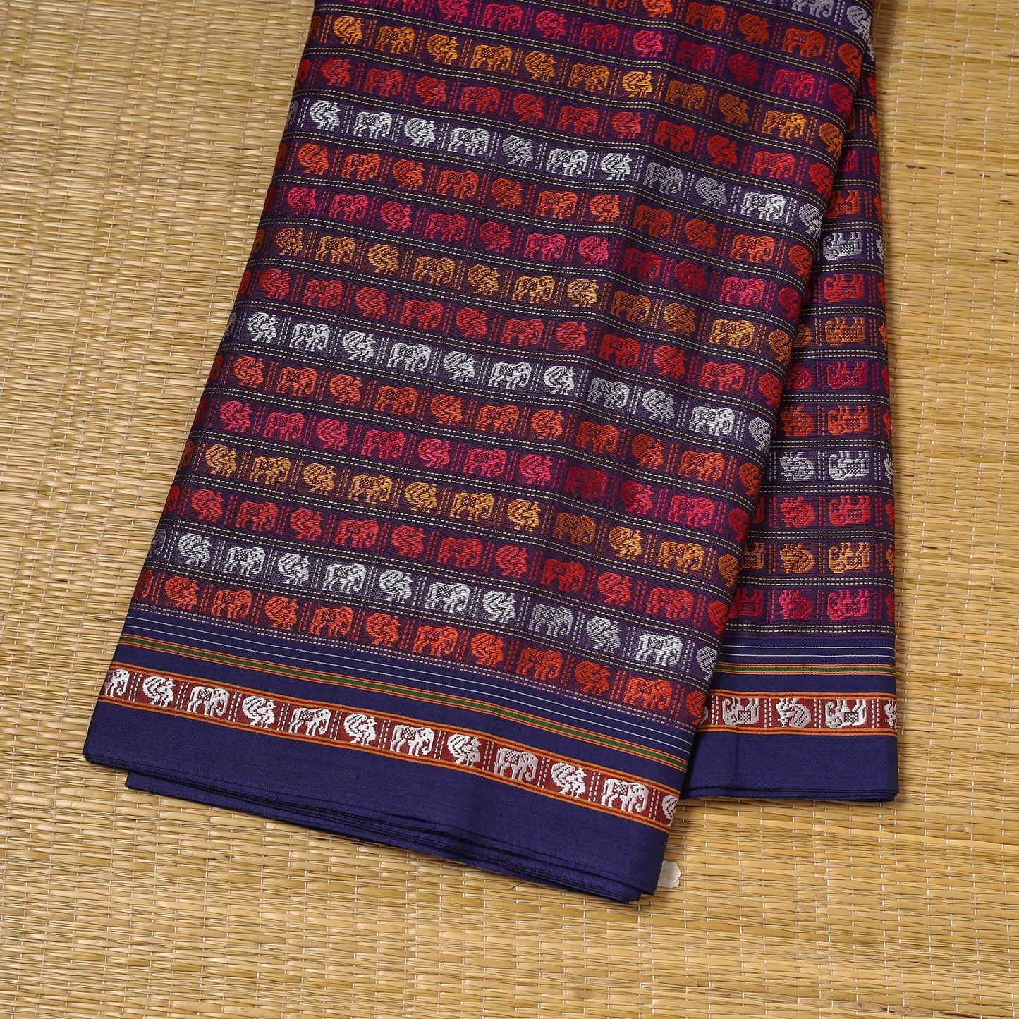 Karnataka weave silk cotton khun fabric 09 - handcrafted