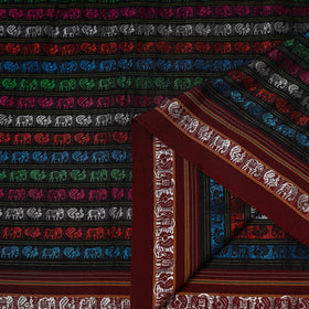 Karnataka weave silk cotton khun fabric 10 - handcrafted