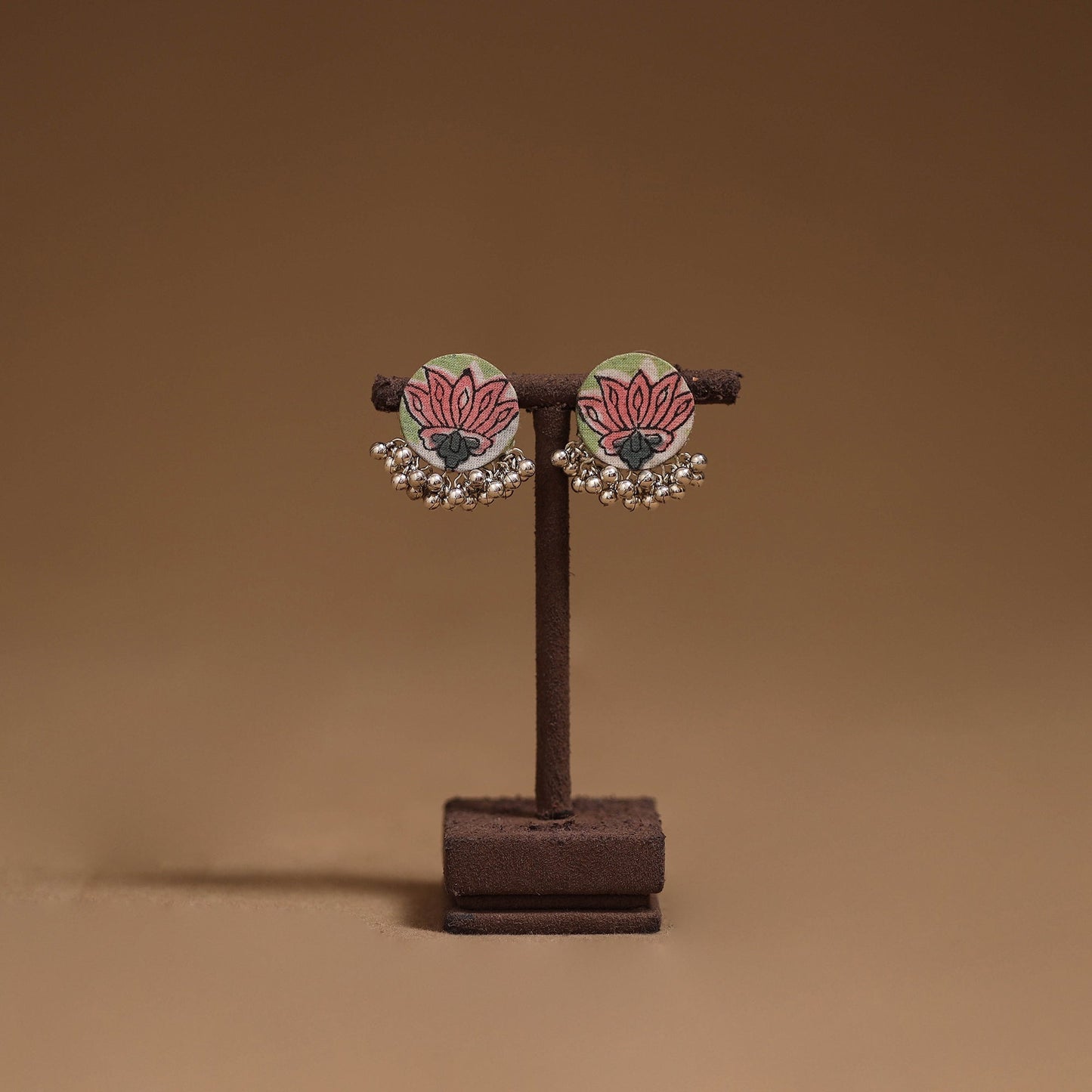 Kavya ghungroo work fabart handmade earrings - handcrafted