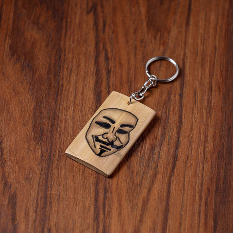  Kerala Handpainted Bamboo Keychain 