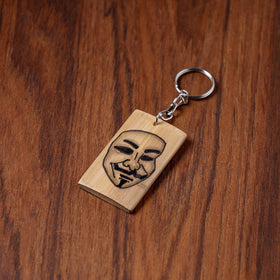  Kerala Handpainted Bamboo Keychain 