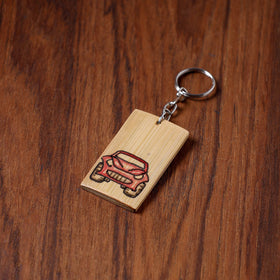  Kerala Handpainted Bamboo Keychain 