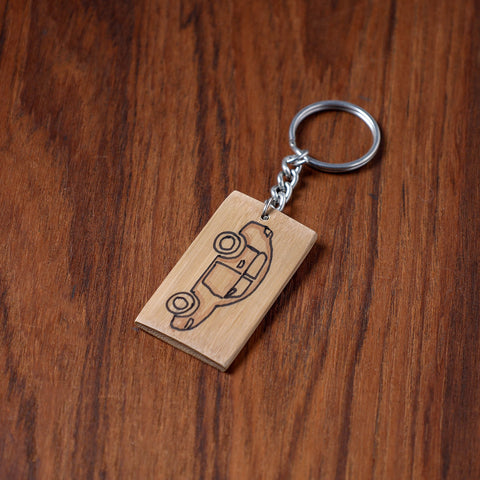  Kerala Handpainted Bamboo Keychain 
