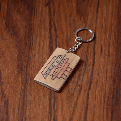  Kerala Handpainted Bamboo Keychain 