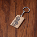  Kerala Handpainted Bamboo Keychain 