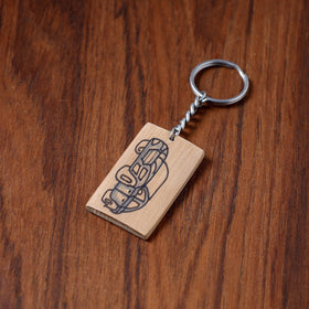  Kerala Handpainted Bamboo Keychain 