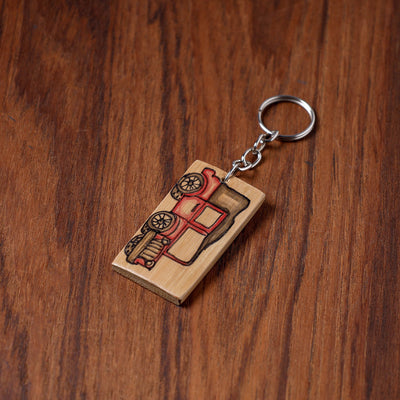  Kerala Handpainted Bamboo Keychain 