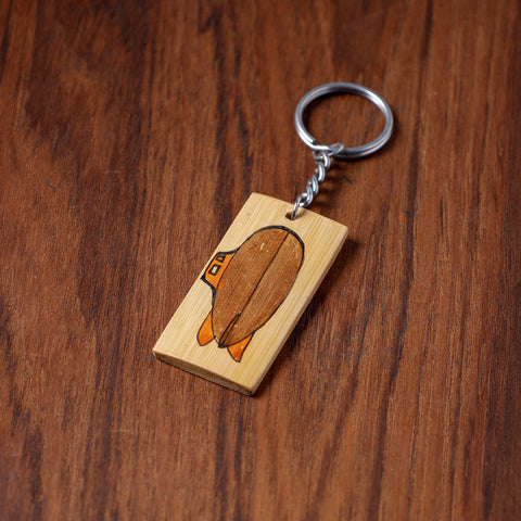  Kerala Handpainted Bamboo Keychain 