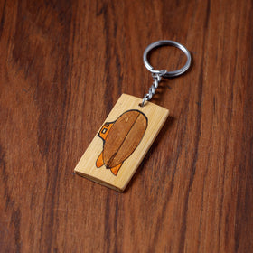  Kerala Handpainted Bamboo Keychain 