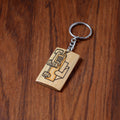 Kerala Handpainted Bamboo Keychain 