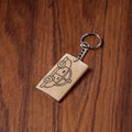  Kerala Handpainted Bamboo Keychain 