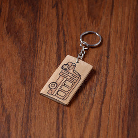  Kerala Handpainted Bamboo Keychain 